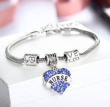 Silver Plated Charm Nurse Bracelet