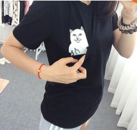 Funny Middle Finger Cat Shirt for Women - Holiday Sale!